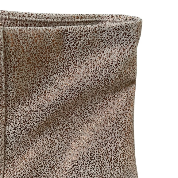 Free People Sparkly Rose Gold Mini Skirt Size 12 - Picture 2 of 6